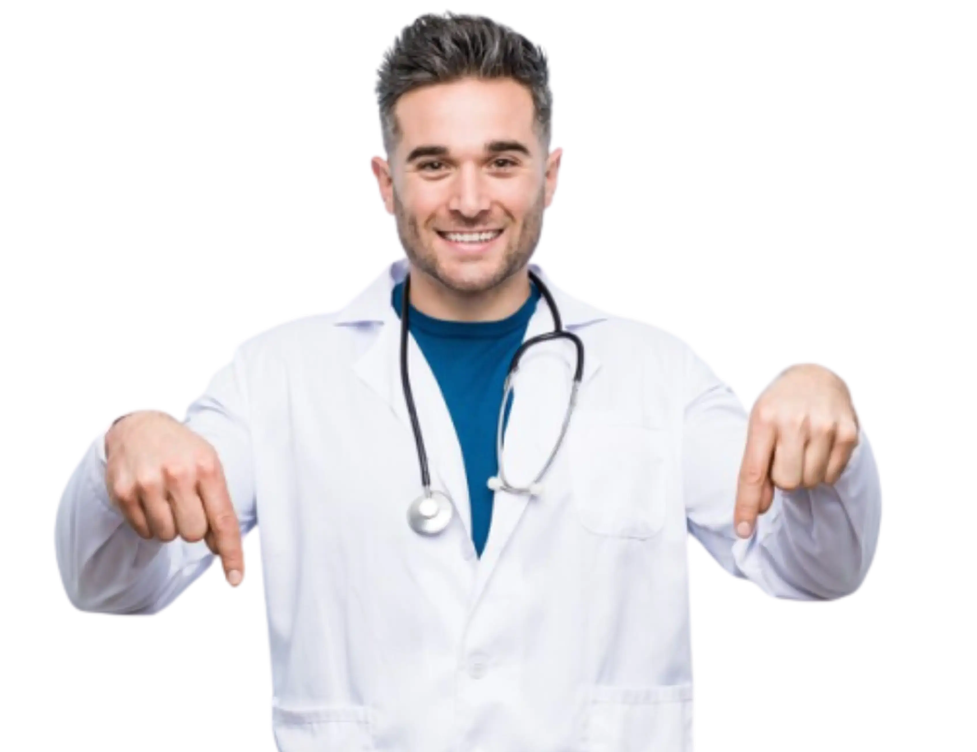 رجل طبيب يرتدي معطفاً